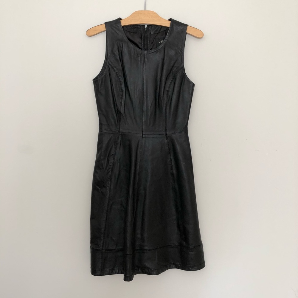 Fit and flare Leather Dress